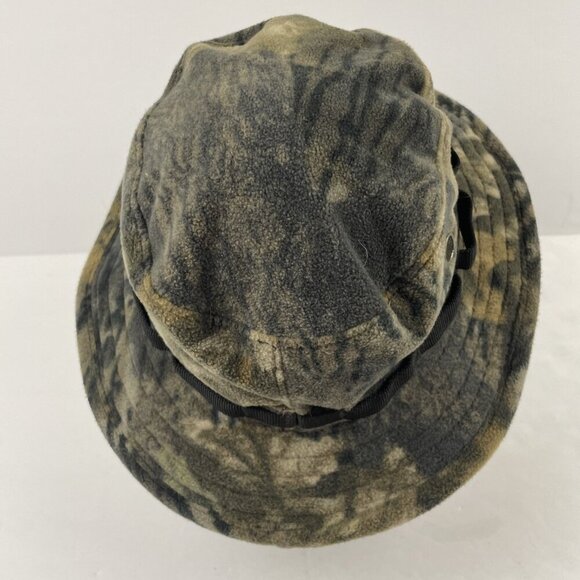 Cabela's Camo Boonie/Bucket Hat Adult S Fleece Hunting Adjustable Strap Vented - Picture 4 of 7